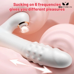 SMT2405 - Dương vật giả rung xoay thụt kết hợp tỏa nhiệt dài 21cm