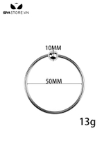 SMT563 - Vòng đeo dương vật inox có 1 bi với 6 size hỗ trợ quan hệ
