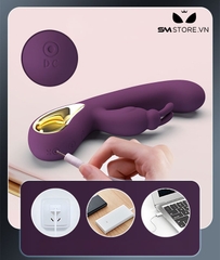 SMT338 - Dương vật giả silicon rung 12 chế độ dài 21cm