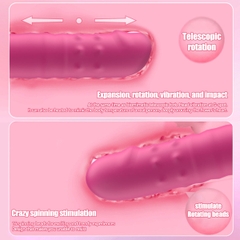 SMT2737 - Máy làm tình mini rung thụt xoay có đế dài 17.7cm