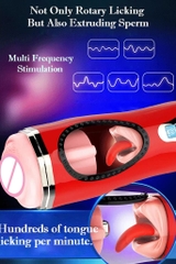 SMT838 - Cốc thủ dâm với âm đạo giả rung liếm dài 23cm x 7cm