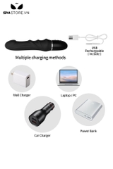 SMT2781 - Máy rung đầu dương vật silicon sạc điện có 10 chế độ