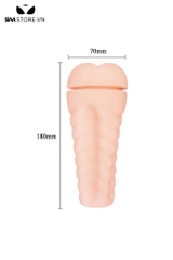 SMT1456- Cốc thủ dâm gắn tường hình miệng có 12 chế độ rung