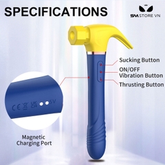 SMT1543 - Máy rung mút hút thụt silicon ngụy trang cây búa dài 23cm