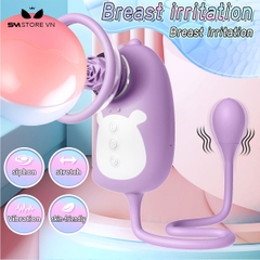 SMT1518 - Máy rung xoay 2 đầu âm vật và hút ngực silicon