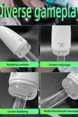 SMT1630 - Cốc thủ dâm silicon trong suốt mềm dài 18cm có thể tháo rời