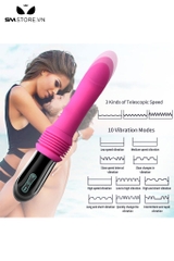 SMT2456 - Máy làm tình điều khiển từ xa có 10 kiểu rung sạc điện