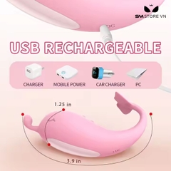 SMT2452 - Trứng rung ngụy trang con cá heo có 10 chế độ rung dài 8.8cm