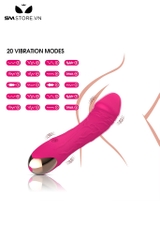 SMT1202 - Dương vật giả silicon dài 18.1cm có 20 tần số chống nước