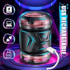 SMT2348 - Cốc thủ dâm 2 đầu silicon mềm và sạc điện chống nước