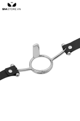 SMT225 - Đồ bịt miệng ring gag cố định lưỡi với khóa cài sau