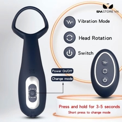 SMT1674 - Máy rung hậu môn mix vòng đeo dương vật điều khiển từ xa