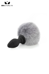 SMT1181 - Đuôi thỏ cosplay butt plug rung silicon có điều khiển từ xa