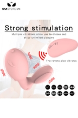 SMT2732 - Trứng rung 2 đầu hình con thỏ điều khiển từ xa dài 112mm