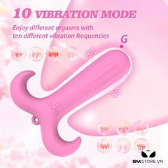 SMT2268 - Máy rung ngụy trang sừng con bạch dương hồng dài 10cm