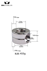 SMT617 - Vòng đeo dương vật inox 2 lớp có thể tháo rời dài có 2 size