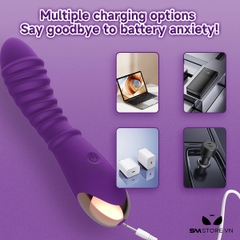 SMT2797 - Máy rung xoay đầu dương vật vân ngang dài 18cm