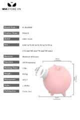 SMT1532 - Máy rung liếm hút ngực và âm vật ngụy trang con lợn mini