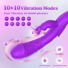 SMT2729 - Máy rung tai thỏ cầm tay có 10 chế độ dài 221mm sạc điện