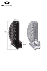 SMT517 - Bao cao su đôn dên mai rùa nhiều gai silicon dài 11.5 cm