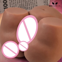 SMT2697 - Mông giả nguyên khối màu nâu chất liệu silicon có 2 lỗ