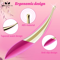 SMT2362 - Máy rung có 10 chế độ hình que cong silicon dài 15.6cm