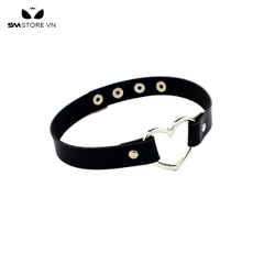 SMP097 - Vòng cổ choker trái tim rỗng với thiết kế đính đinh tán