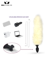 SMT1180 - Đuôi cáo cosplay có phích hậu môn silicon điều khiển từ xa