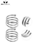 SMT559 - Vòng đeo cu inox hình lò xo có bi với 5 phiên bản khác nhau