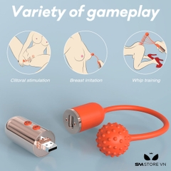 SMT1534 - Máy rung 2 đầu có gai có 9 chế độ sạc USB chống nước