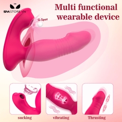 SMT2332 - Máy rung hút dương vật 2 đầu điều khiển xa dài 114mm