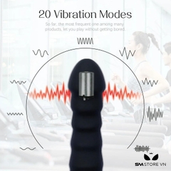 SMT1687 - Dương vật giả mini silicon có 20 tần số rung dài 16.3cm