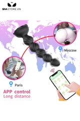 SMT1230 - Butt plug hậu môn dạng bi tầng silicon điều khiển từ xa