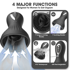 SMT2788 - Máy rung hút núm vú silicon có 10 chế độ sạc điện