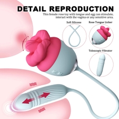 SMT2282 - Máy bú liếm nữ có lưỡi rung 10 tần số silicon dài 44.5cm