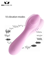 SMT2617 - Máy rung âm vật cong có 10 chế độ rung sạc điện dài 115mm