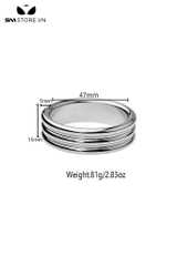 SMT621 - Vòng đeo tinh hoàn inox thiết kế 3 vòng tròn với 5 size