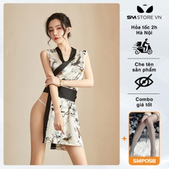 SMS103 - Kimono nhật bản thiết kế xẻ tà, không tay sát nách