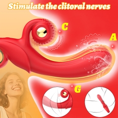 SMT2835 - Máy rung 2 đầu silicon có 10 chế độ dài 21.5cm sạc điện