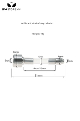SMT2638 - Khóa dương vật inox mặt dẹt hình cỏ ba có 4 nhánh