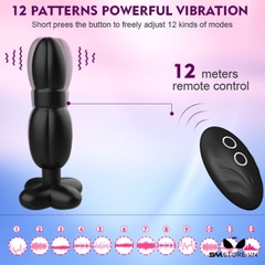 SMT1260 - Butt plug phích cắm hậu môn silicon có hoa dài 132mm