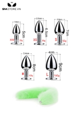 SMT042 - butt plug cosplay đuôi cáo với phích cắm mông hình xoắn ốc
