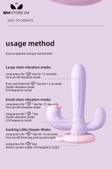 SMT1502 - Máy rung silicon 3 đầu Svakom ngụy trang cây xương rồng