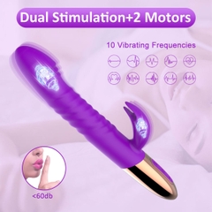 SMT2145 - Máy rung đầu dương vật sưởi ấm có nhánh hình tai thỏ