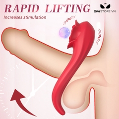 SMT2830 - Vòng rung tình yêu chống xuất tinh sớm hoa hồng dài 126mm