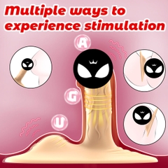 SMT2364 - Dương vật giả có đệm đế rung 9 chế độ sạc điện dài 14cm