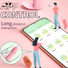 SMT1360 - Máy rung có 10 chế độ hình dương vật silicon điều khiển APP