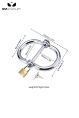 SMT269 - Còng tay tình yêu kim loại khóa chữ D đường kính 4.1 mm