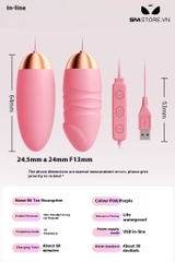 SMT1688 - Trứng rung 2 đầu silicon có 10 chế độ dài 64mm