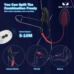 SMT1371 - Vòng đeo dương vật chống xuất tinh sớm điều khiển từ xa